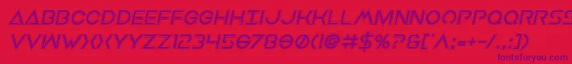 Earthorbiteracadital Font – Purple Fonts on Red Background