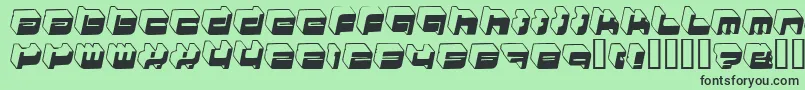 Шрифт Hkinight – чёрные шрифты на зелёном фоне