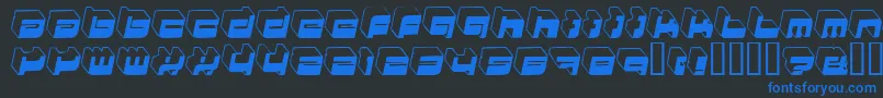 Шрифт Hkinight – синие шрифты на чёрном фоне