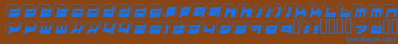 Шрифт Hkinight – синие шрифты на коричневом фоне