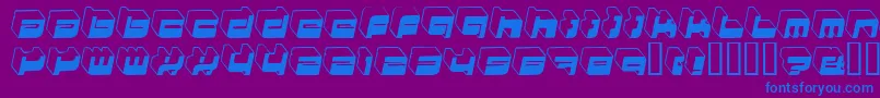 Hkinight Font – Blue Fonts on Purple Background