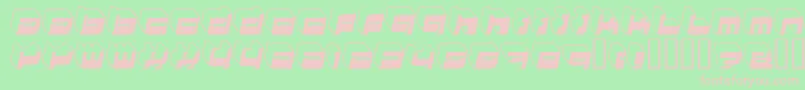 Hkinight-fontti – vaaleanpunaiset fontit vihreällä taustalla