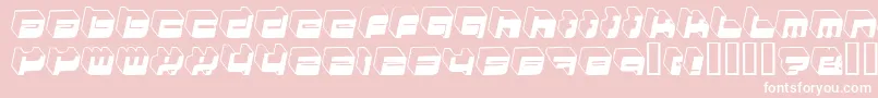 フォントHkinight – ピンクの背景に白い文字