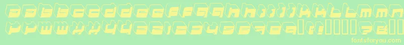Hkinight Font – Yellow Fonts on Green Background