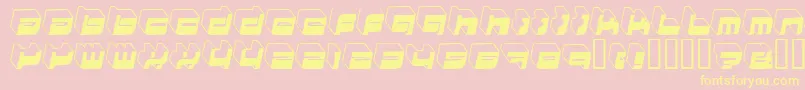 Hkinight Font – Yellow Fonts on Pink Background