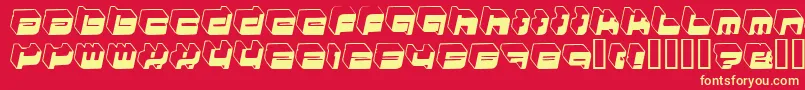 Hkinight Font – Yellow Fonts on Red Background