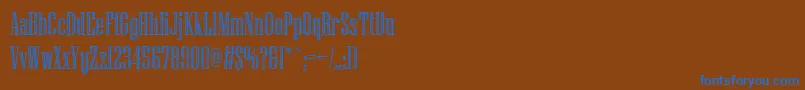 NiagaraEngraved-Schriftart – Blaue Schriften auf braunem Hintergrund