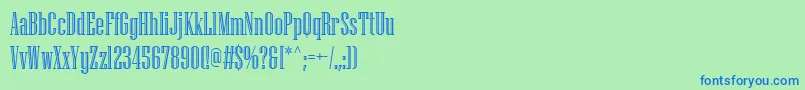 NiagaraEngraved Font – Blue Fonts on Green Background