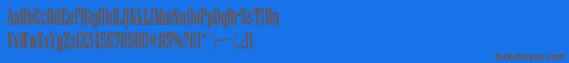 NiagaraEngraved-Schriftart – Braune Schriften auf blauem Hintergrund
