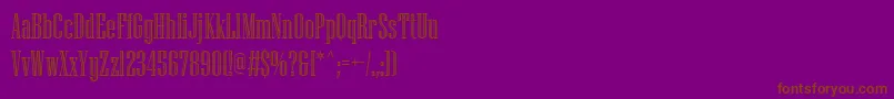 NiagaraEngraved-Schriftart – Braune Schriften auf violettem Hintergrund