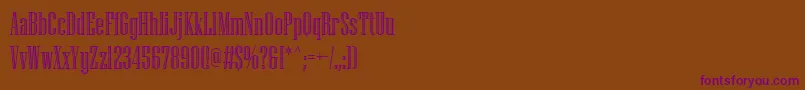 NiagaraEngraved Font – Purple Fonts on Brown Background