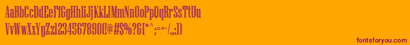 NiagaraEngraved-Schriftart – Violette Schriften auf orangefarbenem Hintergrund