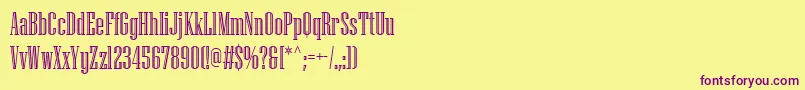 Шрифт NiagaraEngraved – фиолетовые шрифты на жёлтом фоне