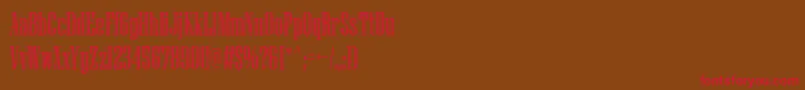 NiagaraEngraved-Schriftart – Rote Schriften auf braunem Hintergrund