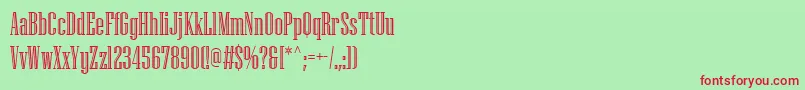 NiagaraEngraved Font – Red Fonts on Green Background