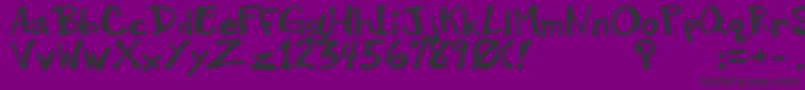 フォントGreenwood – 紫の背景に黒い文字
