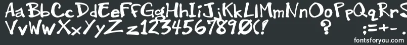Greenwood-fontti – valkoiset fontit mustalla taustalla
