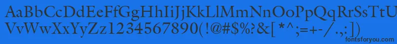 AcanthusSsi Font – Black Fonts on Blue Background