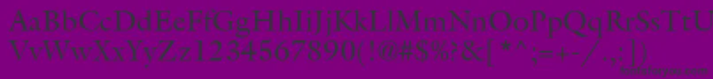 フォントAcanthusSsi – 紫の背景に黒い文字