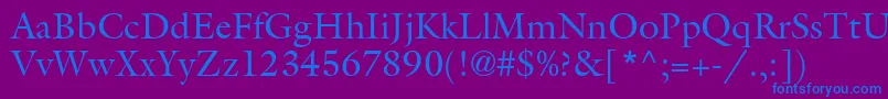 AcanthusSsi Font – Blue Fonts on Purple Background