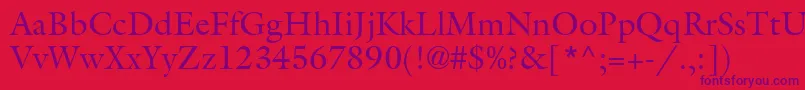 AcanthusSsi Font – Purple Fonts on Red Background