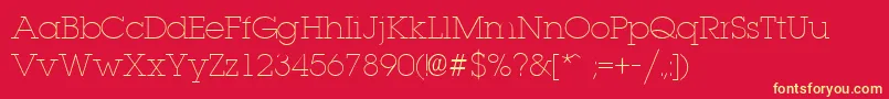 Laplandlight Font – Yellow Fonts on Red Background