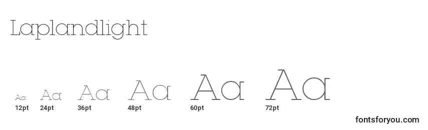 Размеры шрифта Laplandlight