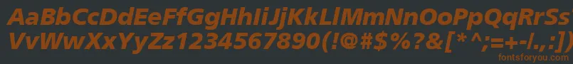 PalmaBlackSsiBlack-Schriftart – Braune Schriften auf schwarzem Hintergrund
