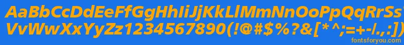 PalmaBlackSsiBlack Font – Orange Fonts on Blue Background