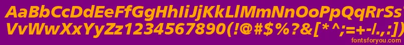 PalmaBlackSsiBlack Font – Orange Fonts on Purple Background