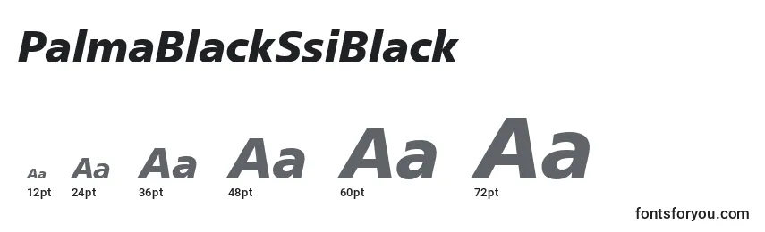 Размеры шрифта PalmaBlackSsiBlack