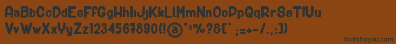 BigCarShortGun Font – Black Fonts on Brown Background