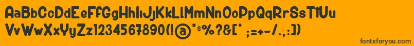 BigCarShortGun Font – Black Fonts on Orange Background