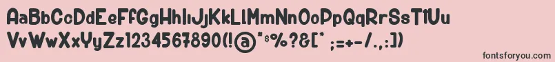 fuente BigCarShortGun – Fuentes Negras Sobre Fondo Rosa