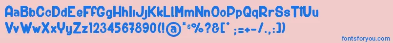 BigCarShortGun Font – Blue Fonts on Pink Background