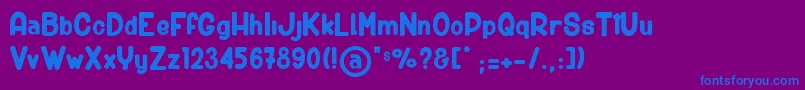 BigCarShortGun Font – Blue Fonts on Purple Background