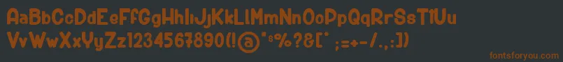 BigCarShortGun Font – Brown Fonts on Black Background