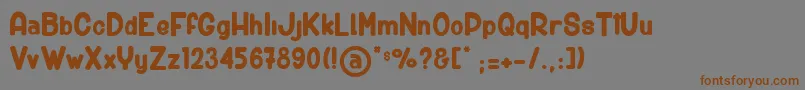 BigCarShortGun Font – Brown Fonts on Gray Background