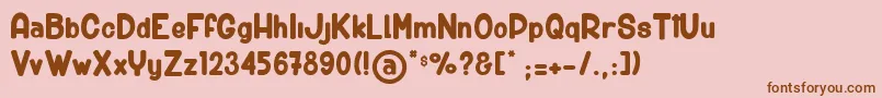 BigCarShortGun Font – Brown Fonts on Pink Background