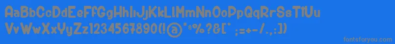 BigCarShortGun Font – Gray Fonts on Blue Background