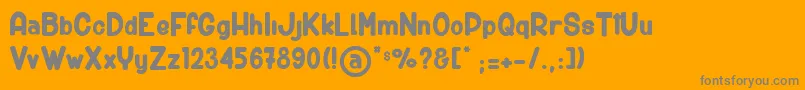 BigCarShortGun Font – Gray Fonts on Orange Background