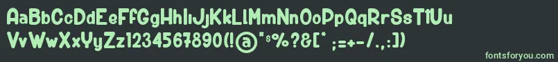 BigCarShortGun Font – Green Fonts on Black Background