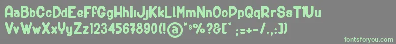 BigCarShortGun Font – Green Fonts on Gray Background