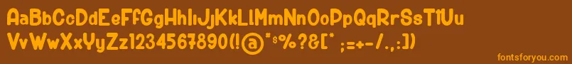 BigCarShortGun Font – Orange Fonts on Brown Background