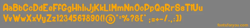BigCarShortGun Font – Orange Fonts on Gray Background