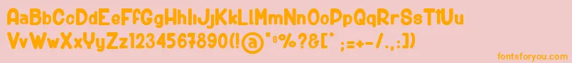 BigCarShortGun Font – Orange Fonts on Pink Background