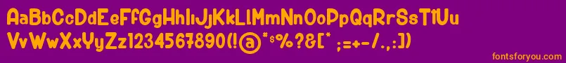 BigCarShortGun Font – Orange Fonts on Purple Background