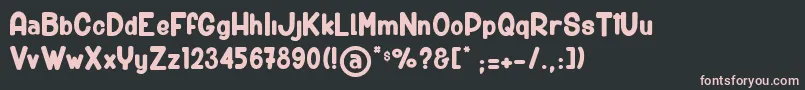 BigCarShortGun Font – Pink Fonts on Black Background
