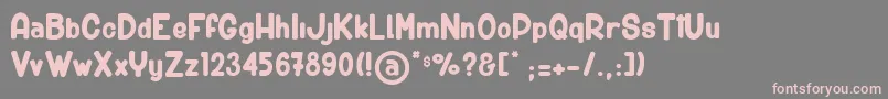 BigCarShortGun Font – Pink Fonts on Gray Background