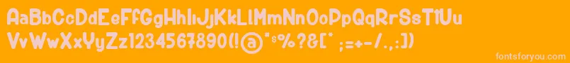 BigCarShortGun Font – Pink Fonts on Orange Background